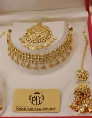 Gold Plated Choker Sets By Punjabi Traditional Jewellery